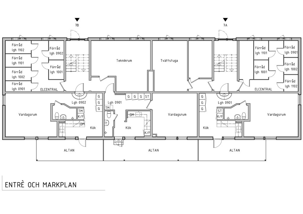 Entrè och markplan Virserum lägenhet